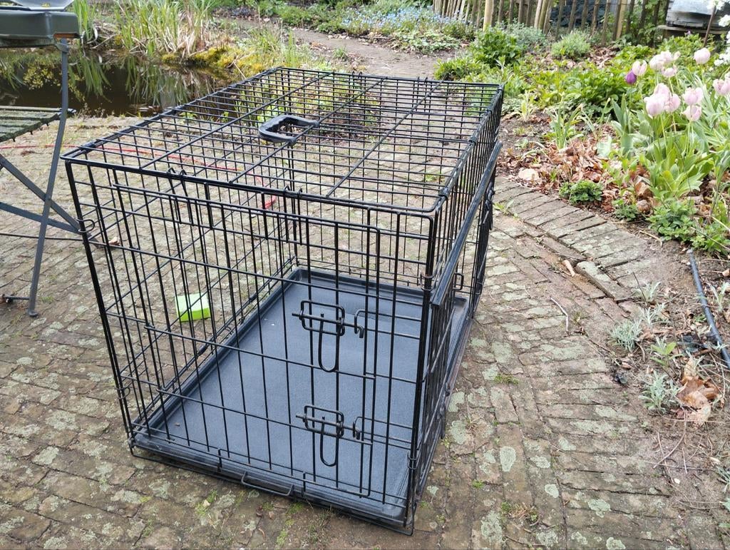 Inklapbare hondenbench, Ophalen, Zo goed als nieuw, 75 tot 110 cm, 65 tot 100 cm