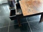 Antieke Grenen Salontafel met Trog & Schuifblad, Ophalen