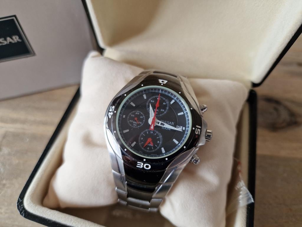 Pulsar horloge 7T62-X022, Overige merken, Staal, Gebruikt, Polshorloge