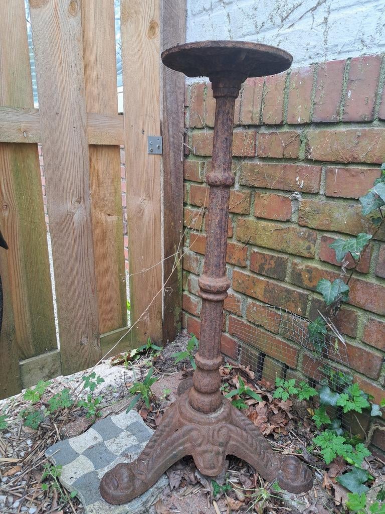 Gietijzeren tafelpoot bistro brocante, Ophalen, Gebruikt, Rond, Metaal