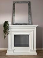 Decoratieve Houten Haardombouw - Wit (121x42x109 cm), Ophalen, Gebruikt, Vrijstaande haard, Overige soorten