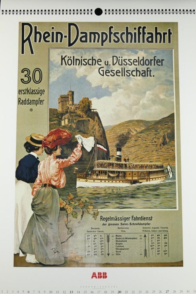 Historische schiffsplakate Duitse scheepvaart kalender 2008, Overige typen, Ophalen of Verzenden, Zo goed als nieuw, Onbekend