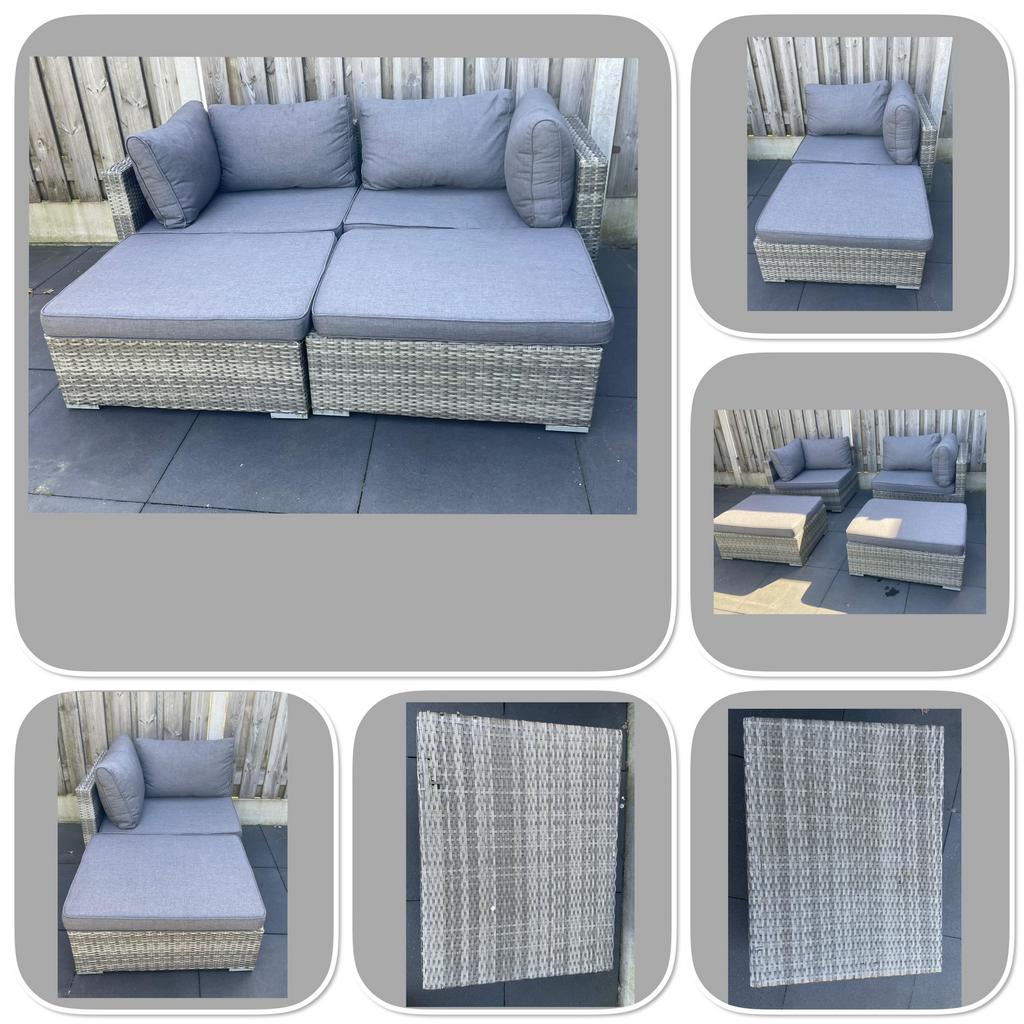 Lounchset, Tuin en Terras, Kunststof, Gebruikt, Loungeset, Stoel