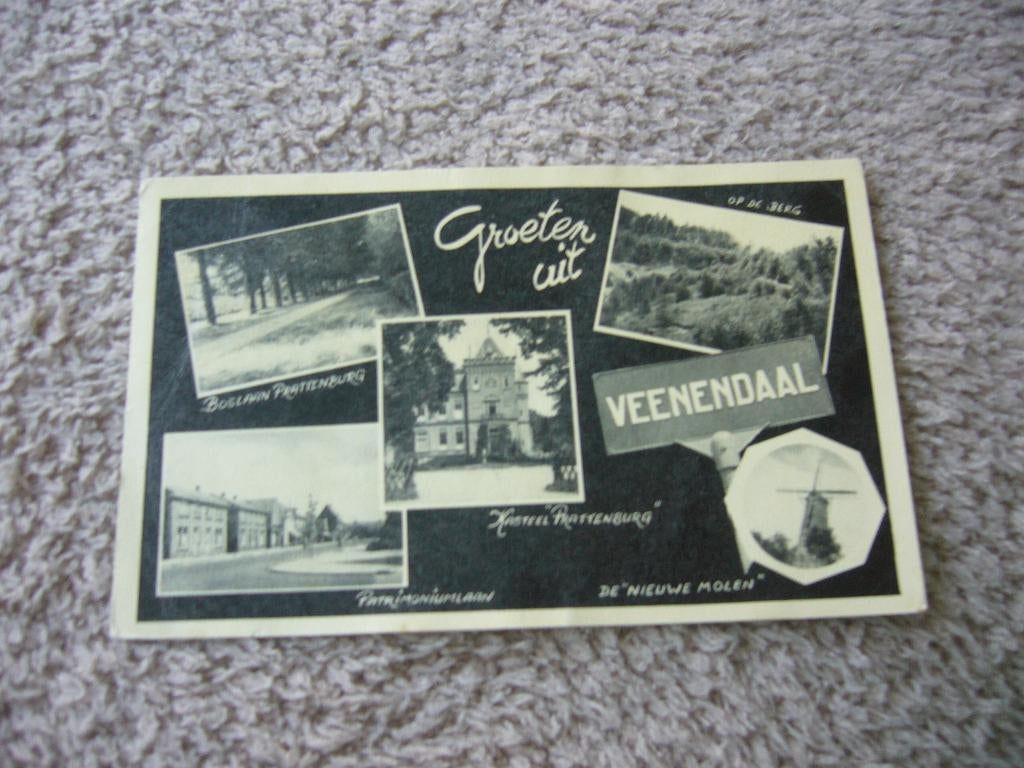 VEENENDAAL  =  5 LUIK MET MOLEN, Ophalen of Verzenden, 1940 tot 1960, Gelopen