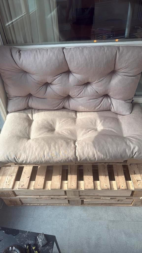 Palletkussen beige katoen - Nieuw, Huis en Inrichting, Woonaccessoires | Kussens, Nieuw, Beige, Rechthoekig, Ophalen of Verzenden