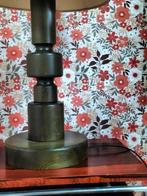 Scandinavische groene houten tafellamp vintage, Gebruikt, Ophalen of Verzenden, Scandinavisch, Vintage, Onbekend