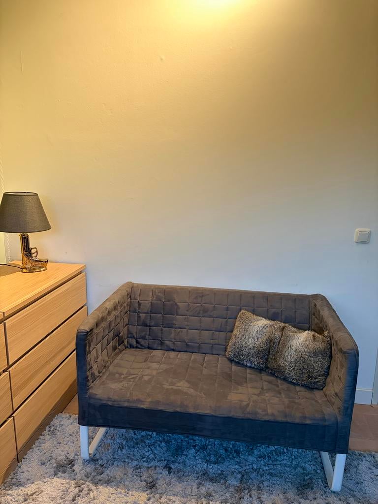 IKEA Knopparp tweezitsbank - grijs, Ophalen, Minder dan 75 cm, Tweepersoons, Zo goed als nieuw