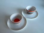 2 Rörstrand Origo Iittala Eierdopjes Schotel Oranje Häberli, Overige typen, Ophalen of Verzenden, Zo goed als nieuw, Overige stijlen