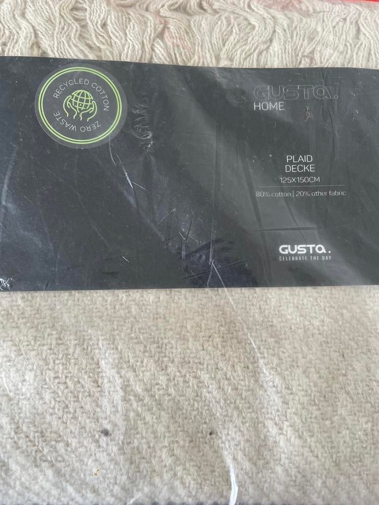 Gusta Home plaid deken 125x150 cm, Ophalen, Nieuw