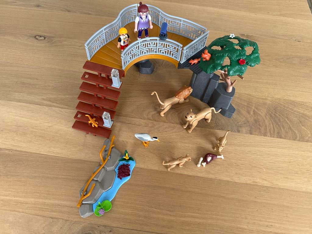 Playmobil Dierentuin Leeuwenverblijf Uitbreidingsset, Ophalen of Verzenden, Gebruikt, Complete set