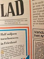 Oude krant Elfstedentocht 1986., Verzamelen, Ophalen of Verzenden, 1980 tot heden, Krant