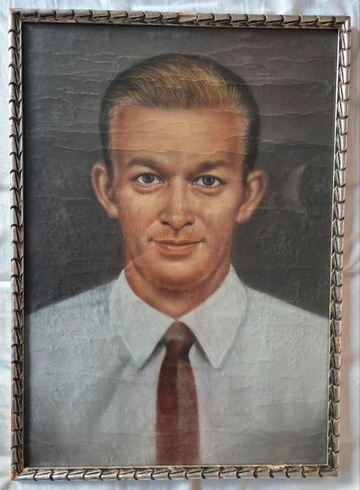 Man. Jaren vijftig. Pastelkrijt., Antiek en Kunst, Kunst | Schilderijen | Klassiek, Ophalen of Verzenden