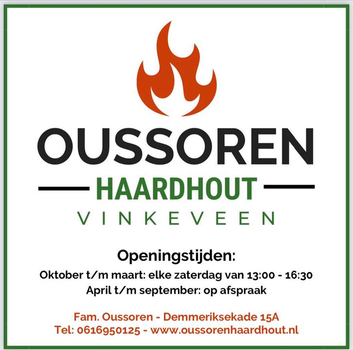 Oussoren haardhout vinkeveen, Tuin en Terras, Haardhout, Blokken, Ophalen