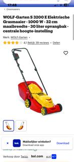 Wolf Garten S3200e elektrische grasmaaier 1000W 32cm, Ophalen, Cirkelmaaier, Gebruikt, Elektrische grasmaaier