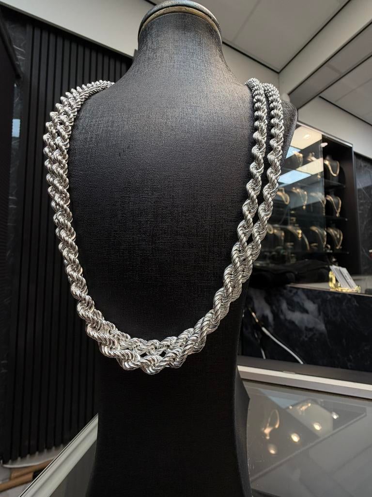925 zilveren robe ketting, Ophalen of Verzenden, Nieuw, Zilver