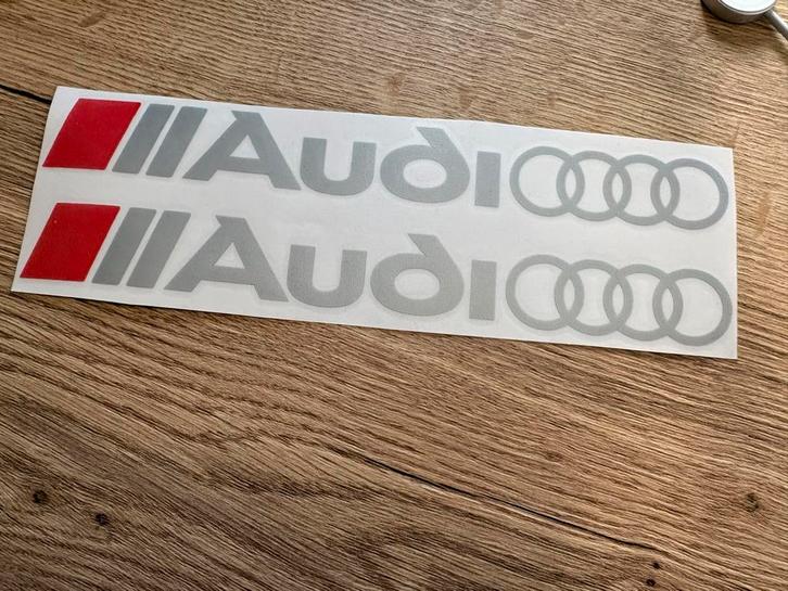 Audi S-line logo stickers - set van 2, Auto diversen, Autostickers, Ophalen of Verzenden