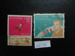 ecuador - john f.kennedy en ruimtevaart 1966 (zl-261), Ophalen of Verzenden, Gestempeld, Zuid-Amerika