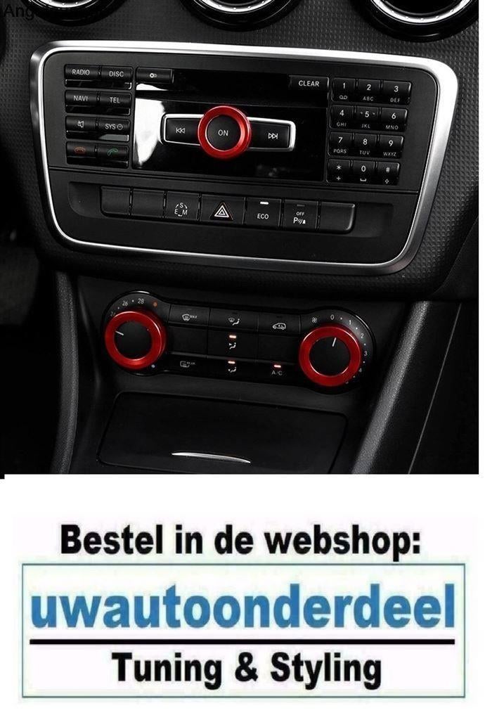 Radio Airco Knoppen Rood Aluminium Voor Mercedes A Klasse W1