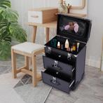 Rollende Make-Up Trolley, Niet ingevuld, Gehele gezicht, Zwart, Niet ingevuld