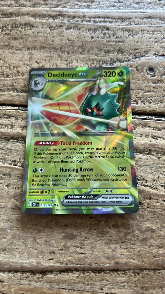 Decidueye ex stage2 pokemon kaart, Ophalen of Verzenden, Zo goed als nieuw