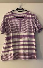 T-shirt met witte en lila strepen, Kleding | Dames, T-shirts, Paars, Maat 46/48 (XL) of groter, Ophalen of Verzenden, Zo goed als nieuw