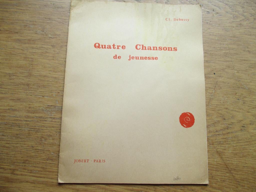 DEBUSSY - QUATRE CHANSONS DE JEUNESSE, Zang, Gebruikt, Ophalen of Verzenden, Artiest of Componist