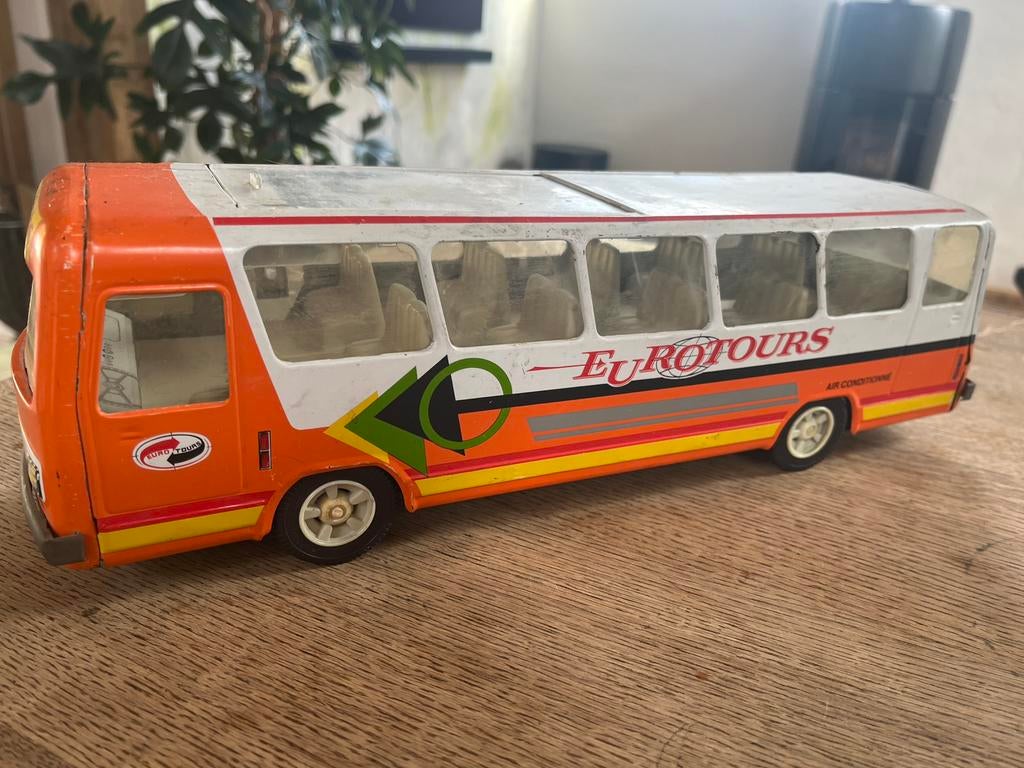 Vintage Eurotours blikken bus, Ophalen of Verzenden