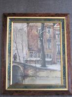 Jan Korthals - Gracht in Amsterdam, Ophalen of Verzenden, Zo goed als nieuw, 1940 tot 1960, Prent