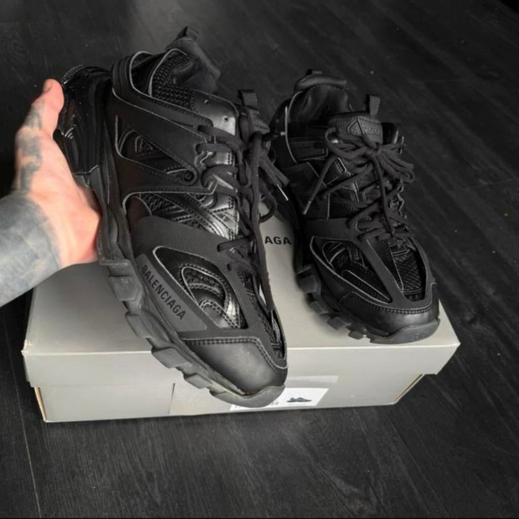 Balenciaga track clear sole all black, Ophalen of Verzenden, Zo goed als nieuw, Zwart