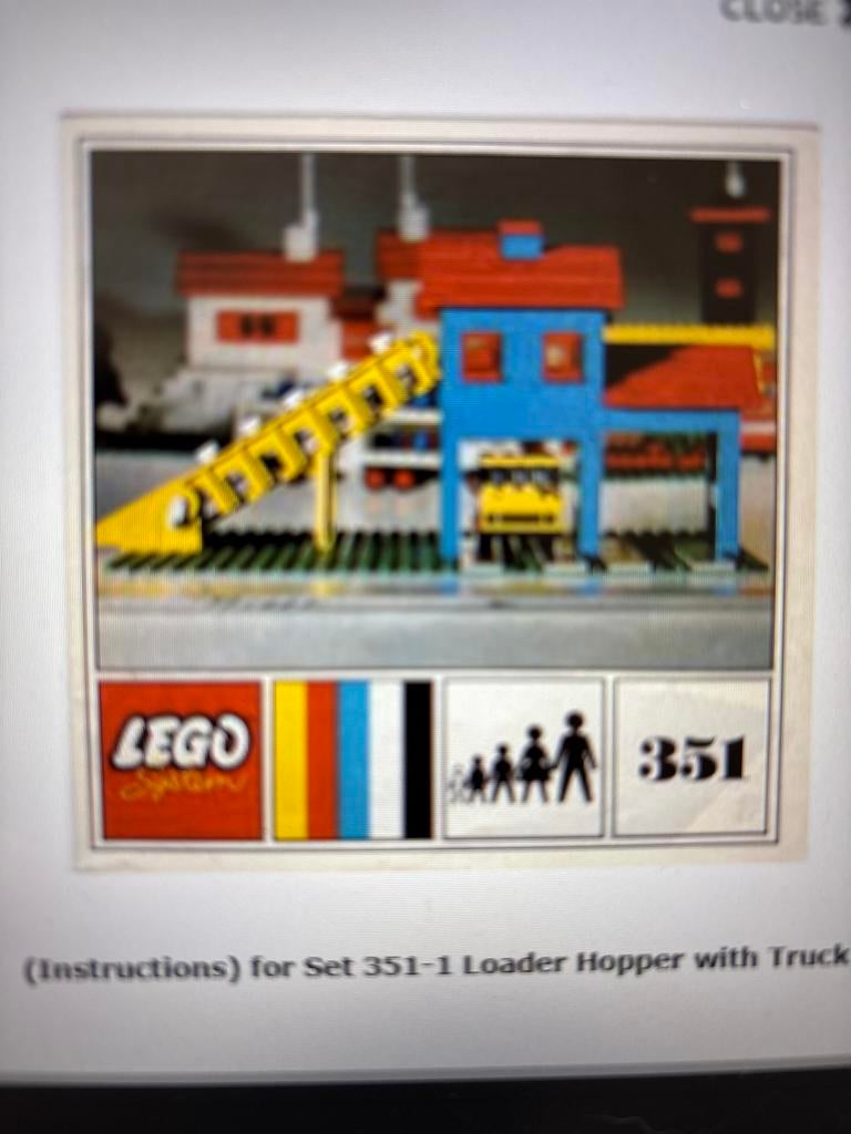 LEGO System 351-1 Loader Hopper met Truck (2e hands), Ophalen of Verzenden, Gebruikt, Complete set, Lego