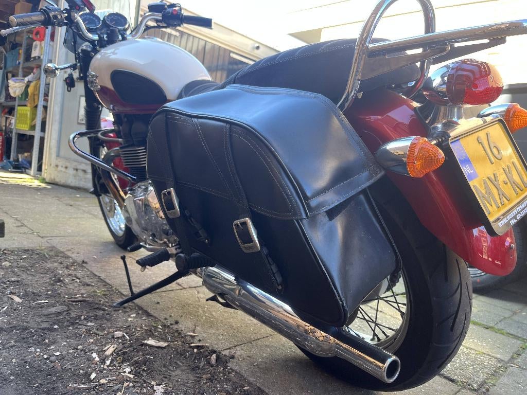 Triumph Bonneville zijtassen + beugels, Motoren, Ophalen, Gebruikt