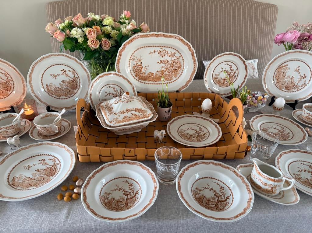 Masons Furnivals Quail compl antiek servies 1913 izgst, Ophalen