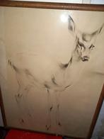 Tekening van hert, groot, Ophalen of Verzenden