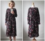 Vanilia - mooie midi jurk / zwart rood / maat 34 XS, Verzenden, Vanilia, Zwart, Zo goed als nieuw