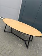 Ovale licht eiken visgraat tafel 220 x 112 cm, Huis en Inrichting, Tafels | Eettafels, Ophalen, 100 tot 150 cm, 200 cm of meer