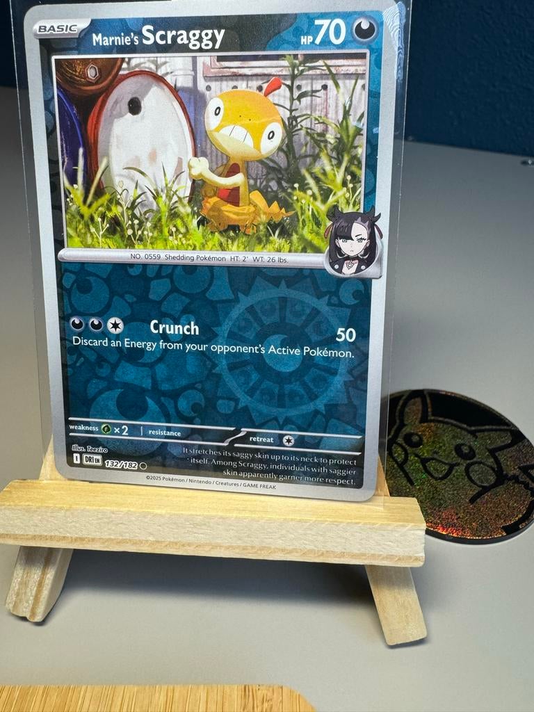 Pokemon kaart: Marnie's Scraggy - 132/182, Hobby en Vrije tijd, Verzamelkaartspellen | Pokémon, Ophalen of Verzenden, Zo goed als nieuw
