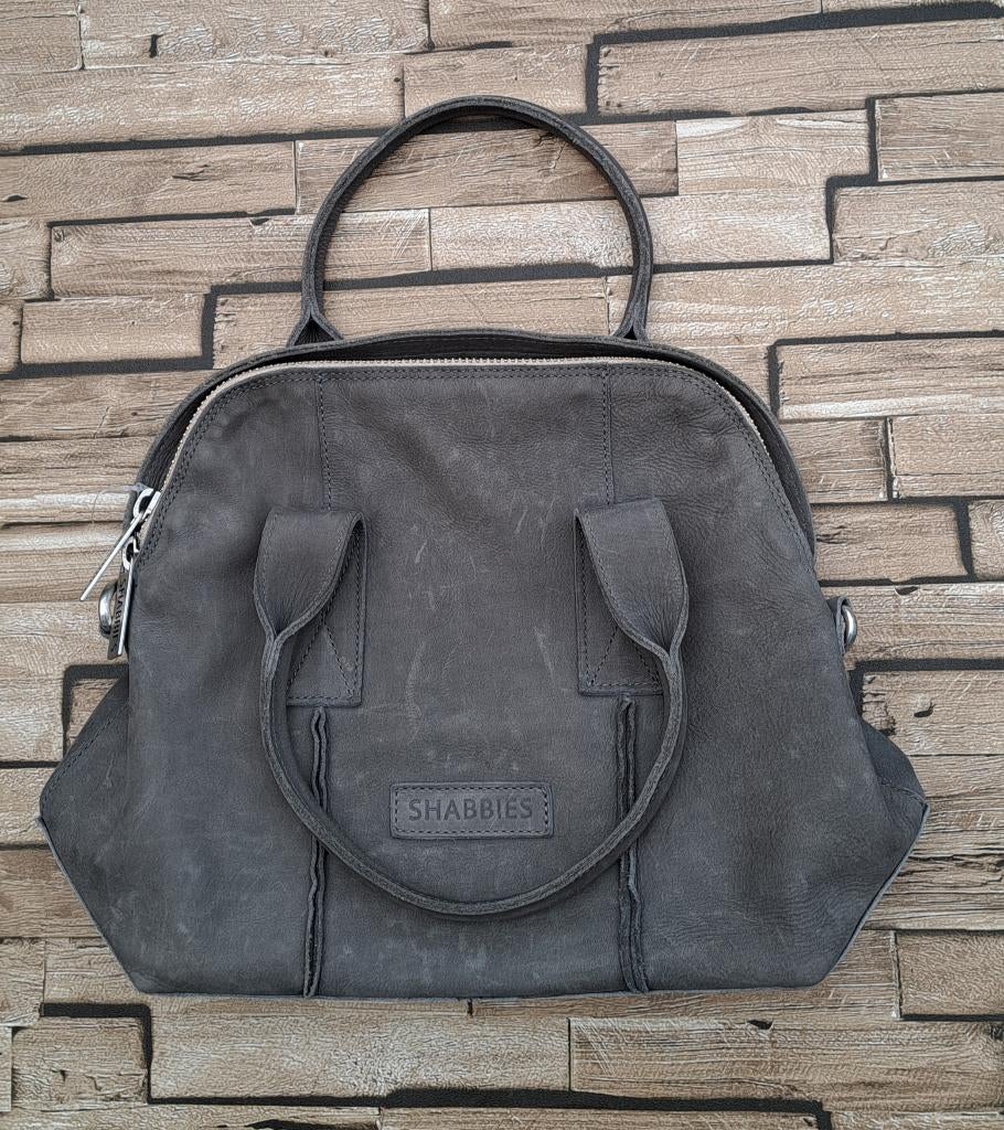 SHABBIES - stoere suede tote bag, Sieraden, Tassen en Uiterlijk, Tassen | Damestassen, Verzenden, Shopper, Zo goed als nieuw, X