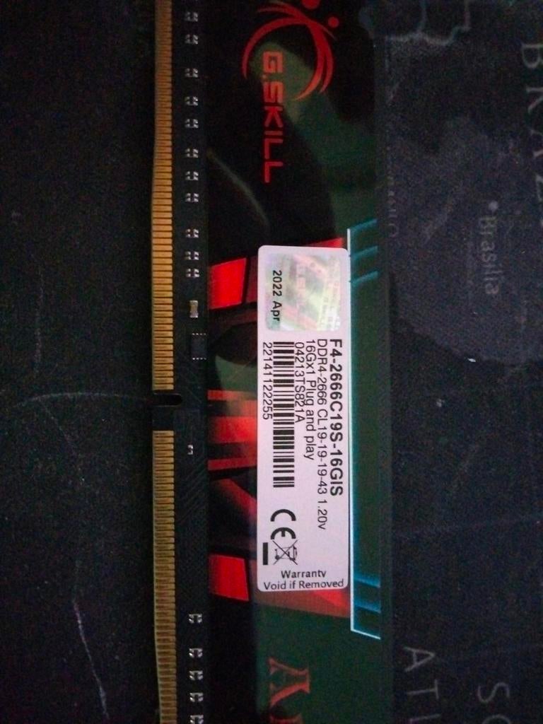 G.Skill 16GB DDR4 2666 RAM Geheugen, Computers en Software, RAM geheugen, DDR4, Ophalen of Verzenden, Zo goed als nieuw, Desktop