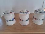 3 aardewerk potten, puntgaaf, Brabants bont., Ophalen, Overige typen, Nieuw, Aardewerk