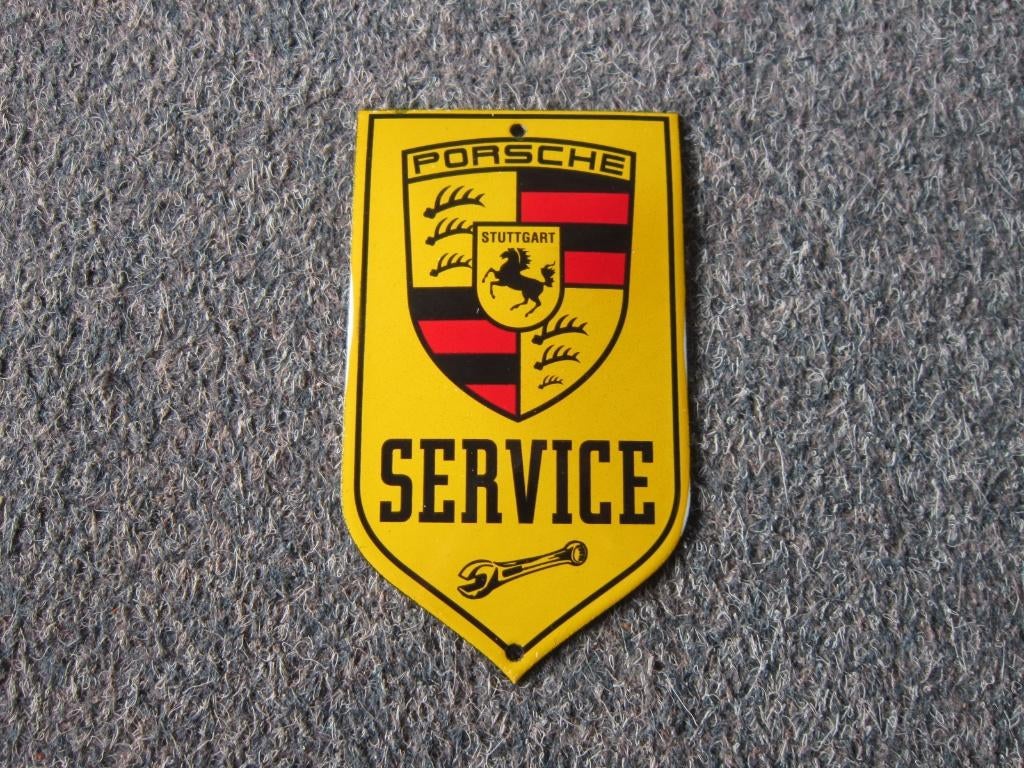 PORSCHE EMAILLE RECLAMEBORDEN, Verzamelen, Merken en Reclamevoorwerpen, Ophalen, Zo goed als nieuw, Reclamebord