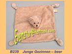 B239 Beer - Jonge Gezinnen : beige beertje / lapje, Ophalen, Zo goed als nieuw, Beer
