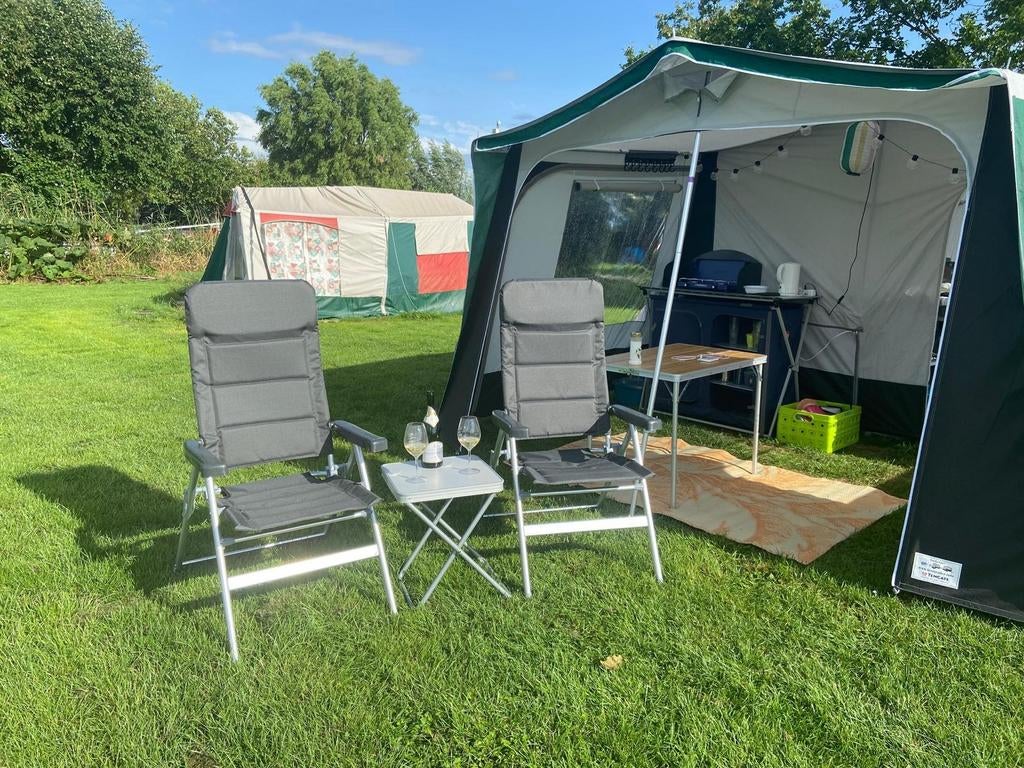 Keizer Tenttrailer vouwwagen, voortent, reservewiel, Ophalen, Lichtgrijs, Tot en met 2, Keizer