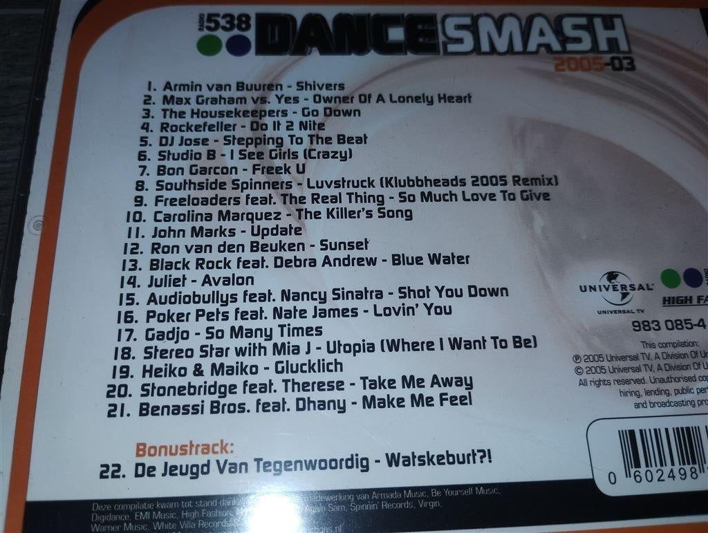 538 Dance Smash 2005 -03, Ophalen of Verzenden, Zo goed als nieuw