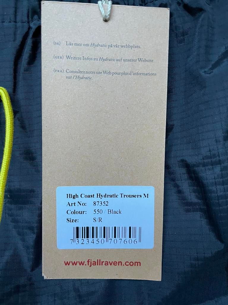 Fjällräven High Coast Hydratic Trousers M – Zwart, Ophalen of Verzenden, Nieuw, Kleding