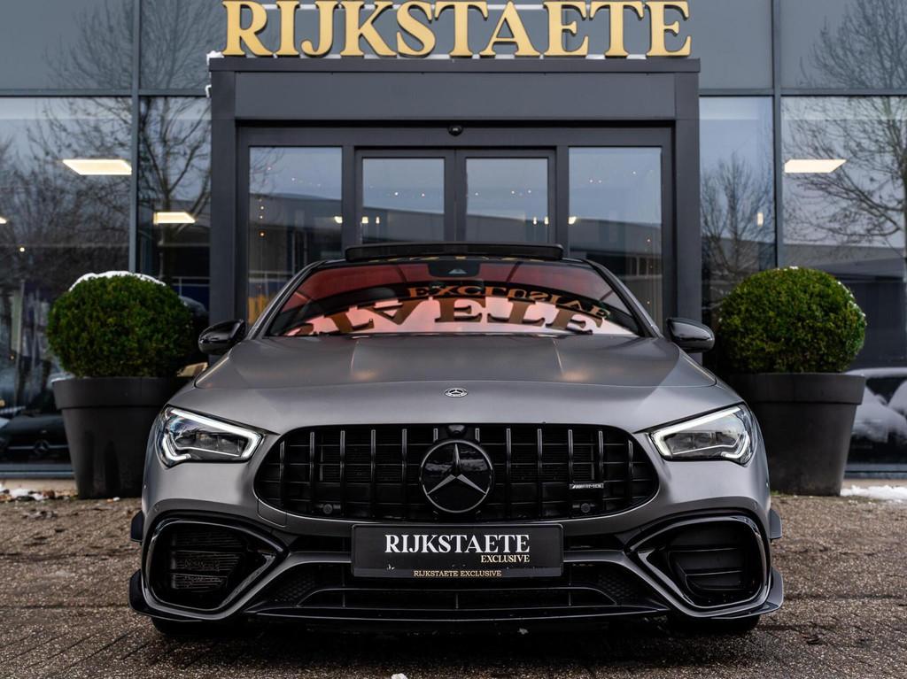 Mercedes CLA-klasse AMG 45s 4MATIC+|PANO|MEMORY|SFEERVERL., Auto's, Mercedes-Benz, Automaat, CLA, Gebruikt, 4 cilinders