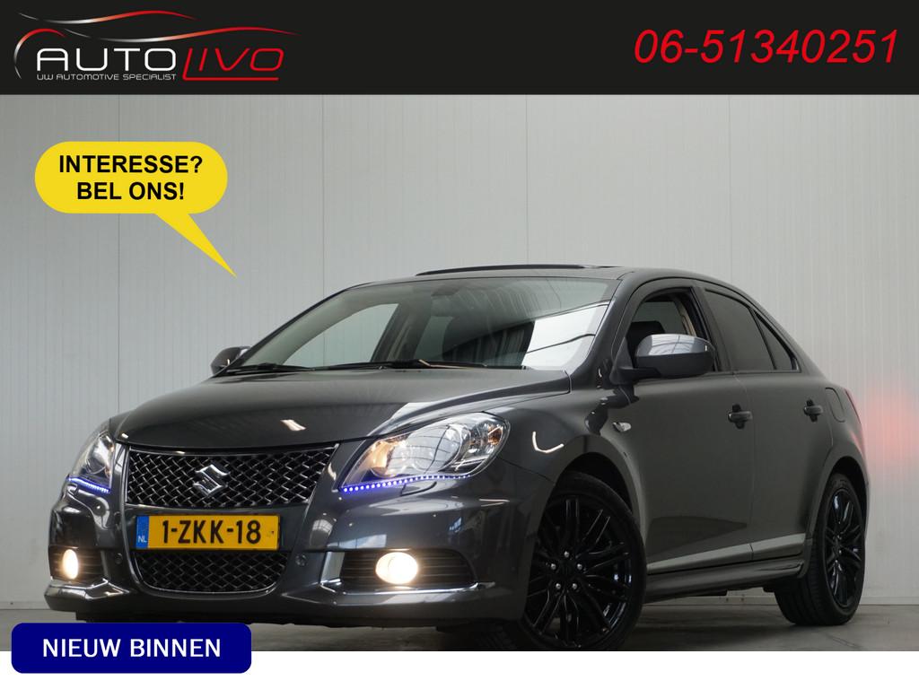 Suzuki Kizashi 2.4 Sport NL AUTO! 180 PK! LEER DAK NAV CLIMA, Auto's, Suzuki, Euro 5, Gebruikt, Zwart, 4 cilinders