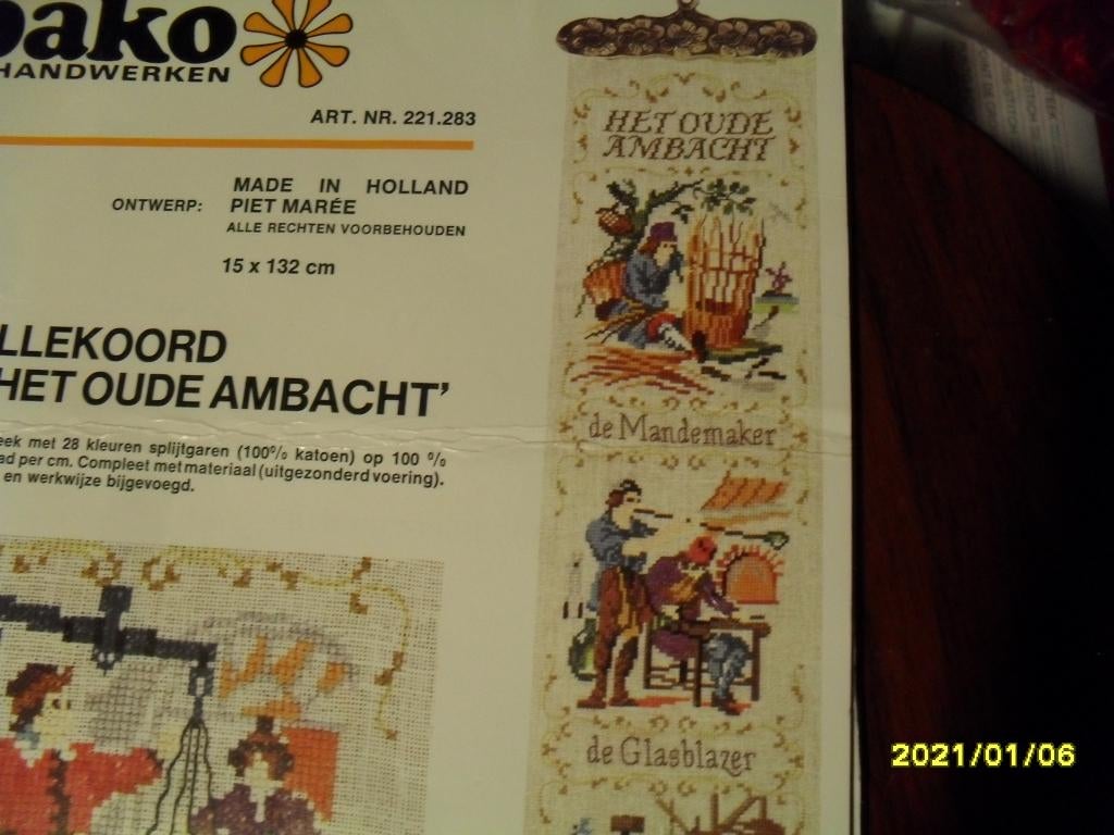 NIEUW patroon Schellekoord Oude Ambachten. Verkoop ook DMC, Ophalen of Verzenden, Nieuw, Handborduren, Patroon