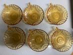 Antieke glazen schaaltjes van geel glas, Antiek en Kunst, Ophalen of Verzenden