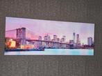 Iconische Brooklyn Bridge in New York op glas, Ophalen