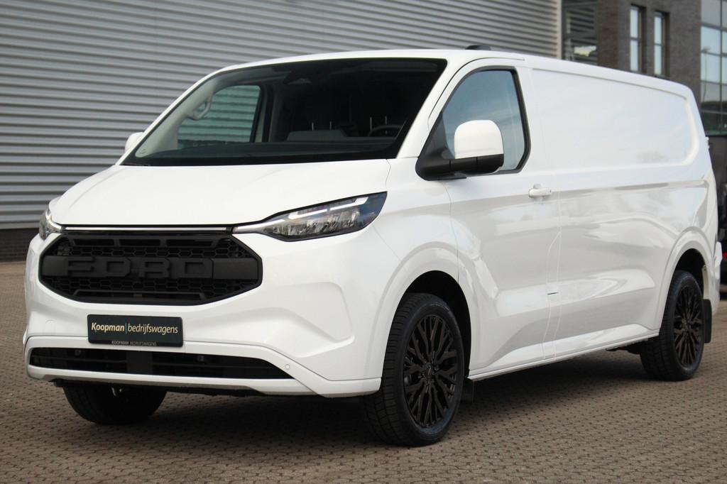 Ford E-Transit Custom 320 L2H1 Limited | 65kWh | 160kW/218pk, Auto's, Bestelauto's, Automaat, Achterwielaandrijving, Wit, Onderhoudsboekje